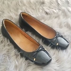 Clark's Black Patent Leather Flats Size 9
